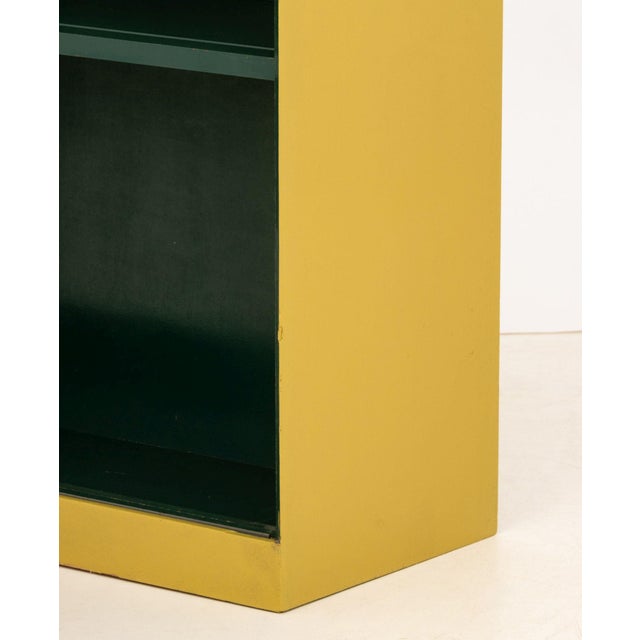 Martin Feinman for Multiplex Modern Mustard Painted Wood Bookshelf For Sale - Image 4 of 8