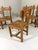 Rustic Blonde Oak Dining Chairs, 1960s, Set of 6 For Sale - Image 8 of 18