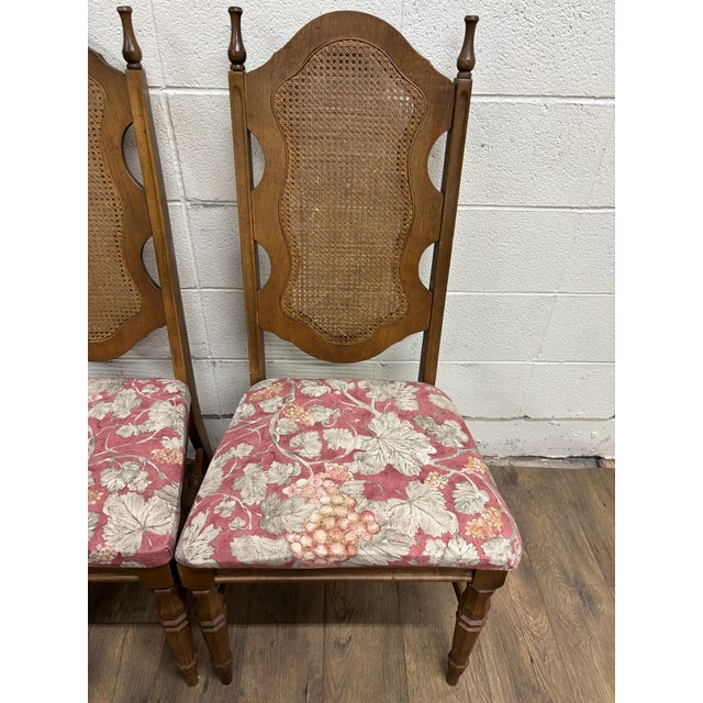 Red Vintage Bassett Spanish Mediterranean Italian Neoclassical Style Dining Chairs For Sale - Image 8 of 18