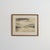 Signed original watercolor by Karen Larson in muted sepia, gray, and blue tones featuring a curved iron loop form over...
