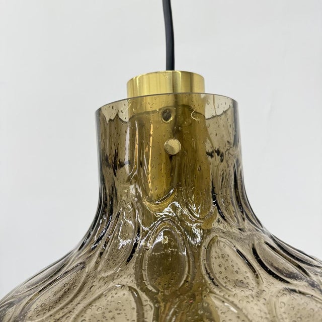 Glass Glass Hanging Lamp from Glashütte Limburg, 1970s For Sale - Image 7 of 18