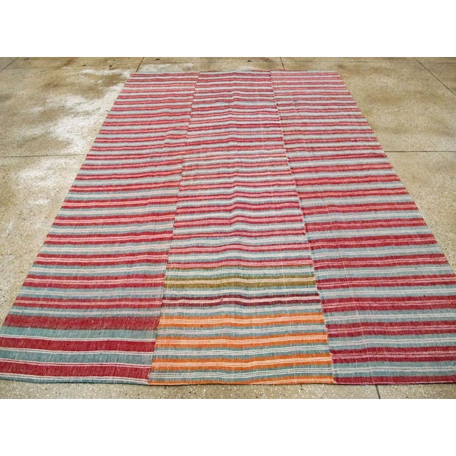 Mid 20th Century Galerie Shabab Collection Mid-20th Century Handmade Turkish Flatweave Kilim Accent Rug For Sale - Image 5 of 10