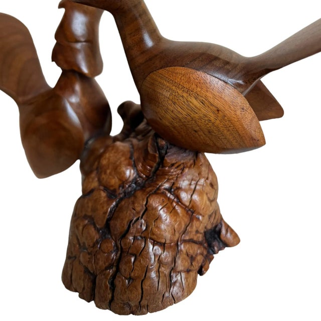 Brown Mid 20th Century Couple of Love Birds, Sculpture For Sale - Image 8 of 12