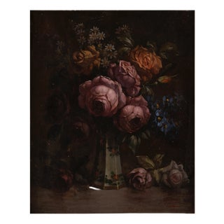 Joseph Ferrero, Flower Bouquet, 1890s-1910s, Oil on Board For Sale