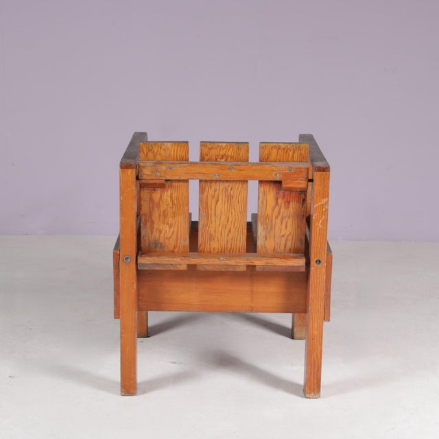 Teak Armchair in the style of Rietveld, Netherlands, 1960s For Sale - Image 4 of 12