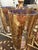 Mid-Century Modern Vintage 1950s Gold and Lavender Highball Cocktail Glasses Set of 8 For Sale - Image 3 of 12
