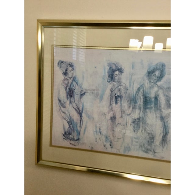 Vintage Framed Figurative Artwork, Circa 1990s' For Sale - Image 13 of 14