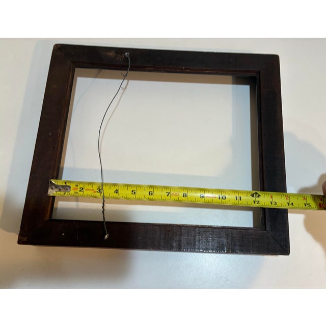 Antique Victorian Wood Walnut Picture Frame 13x15 c.1880 For Sale - Image 11 of 12