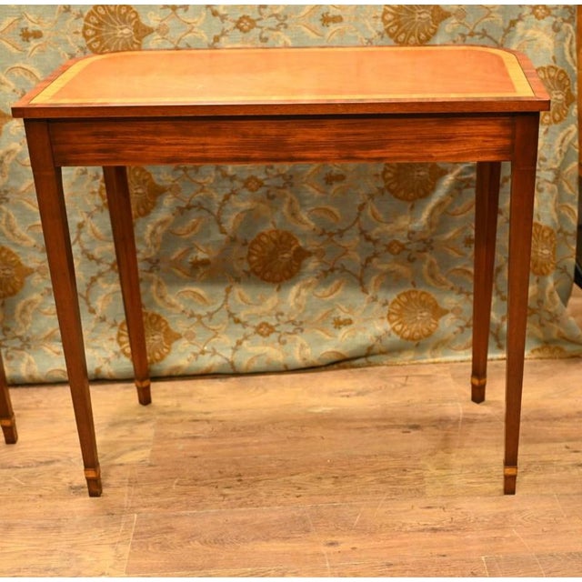 Regency Console Tables in Mahogany, Set of 2 For Sale - Image 4 of 7