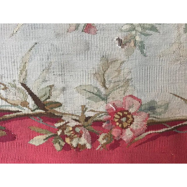 Cream Aubusson Cushion Cover Tapestry For Sale - Image 8 of 9