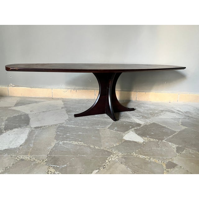 Vintage Dark Wood Coffee Table, 1950s For Sale - Image 4 of 8