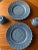 Ceramic 1970s Bordallo Pinheiro Blue Basketweave Dinner Plates and Cups-4 Pieces For Sale - Image 7 of 10