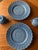 Ceramic 1970s Bordallo Pinheiro Blue Basketweave Dinner Plates and Teacups-4 Pieces For Sale - Image 7 of 10