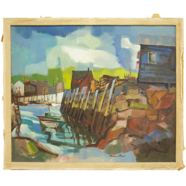 Genre: Modern Subject: Landscape Medium: Oil Surface: Canvas Country: United States Dimensions: 20 1/4" x 24" x 1"...