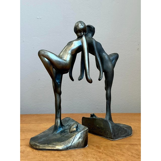 Vintage Deco Dancing Nymph Bookends - Set of 2 For Sale - Image 9 of 12