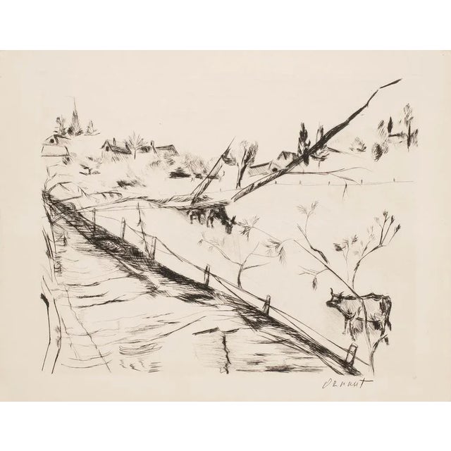 Landscape is an original Contemporary artwork signed ''Oznaut'' and realized in the Mid-20th Century. Original Etching on...