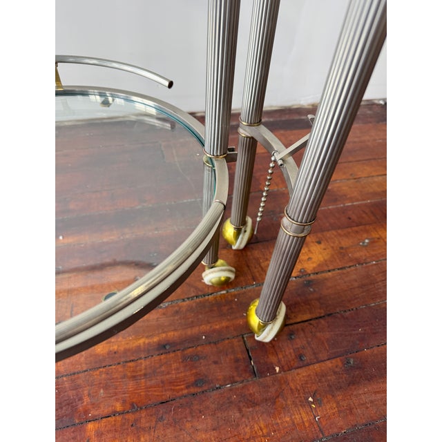 Mid 20th Century French Extending Bar Cart, Maison Jansen Manner, Mid-20th Century For Sale - Image 5 of 10