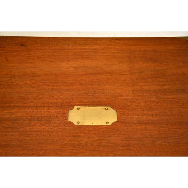 1930s Vintage Military Campaign Side Table, 1930s For Sale - Image 5 of 7