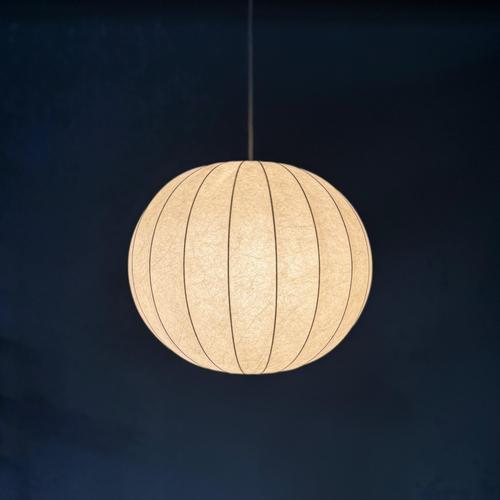 Brown Cocoon Pendant Lamp by Frits Friedel Wauer for Goldkant Leuchten, 1960s For Sale - Image 8 of 12