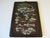 1930s Chinese Dragon Painted Glass Colored Flowers White Clouds Brown Wood Frame Brass Hanging Hardware For Sale - Image 9 of 14