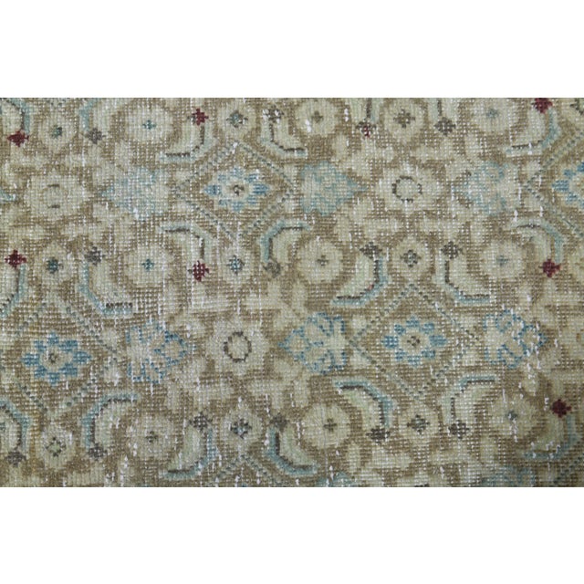 Green 1970s Vintage Persian Handmade Wool Cotton Green Area Rug For Sale - Image 8 of 11