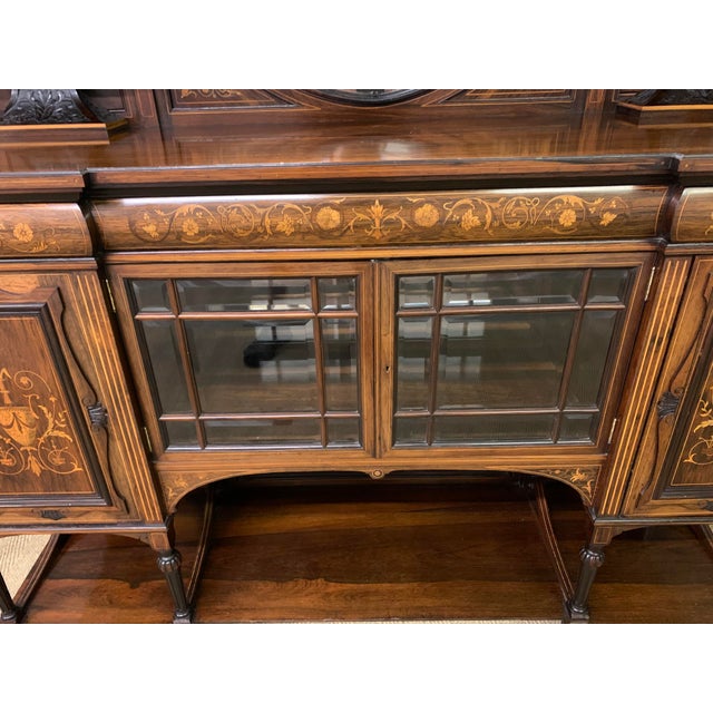 Victorian Inlaid Rosewood Parlour Cabinet, 1885 For Sale - Image 7 of 18