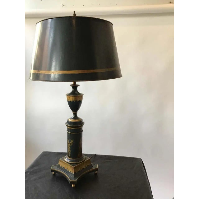 Metal 1960s Italian Tole Classical Lamp For Sale - Image 7 of 13