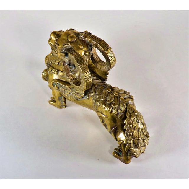 Early 20th Century Chinese Bronze Bixie Figure For Sale In Chicago - Image 6 of 13