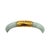 Asian 1960s Chinese Jadeite Jade and 14k Yellow Gold Hinged Bangle Bracelet For Sale - Image 3 of 5