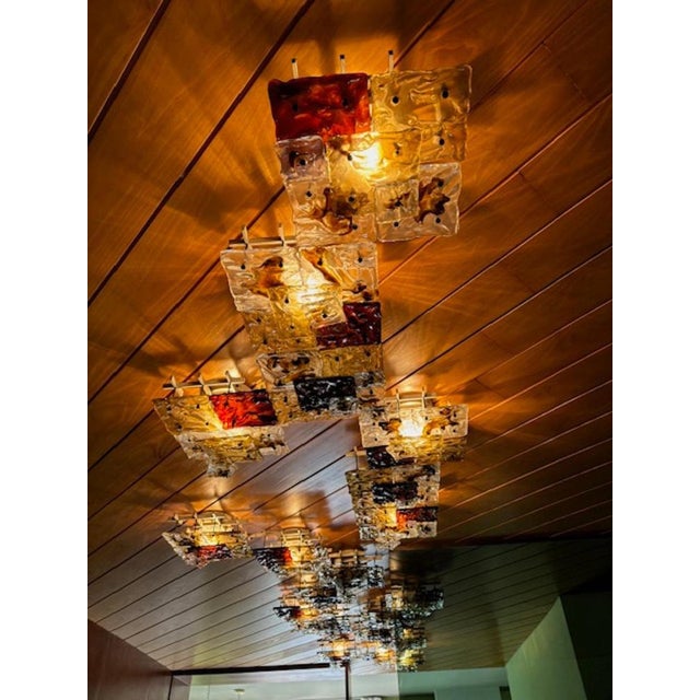 Monumental Set of 20 Patchwork Wall Lights in Hand Blown Glass by Toni Zuccheri for Venini, Italy 1970s (First Edition)...