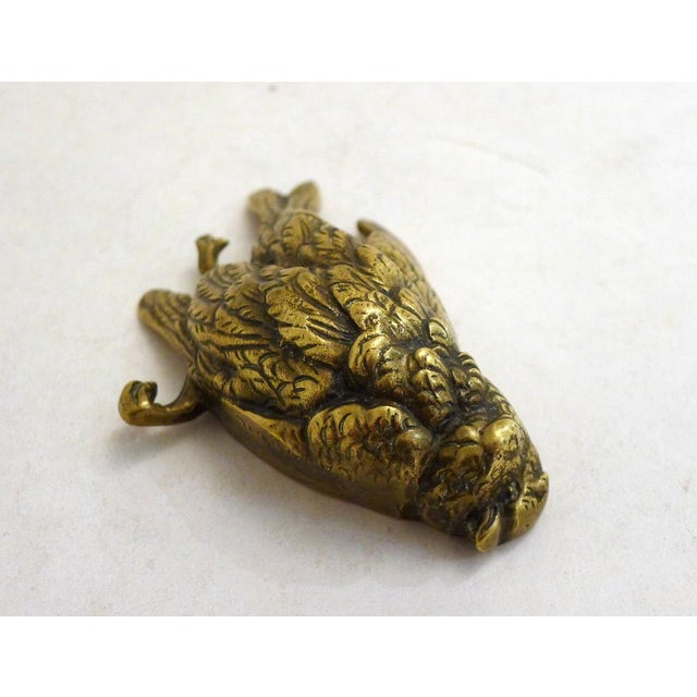 Small Paperweight Sculpture of a Dead Bird in Gilt Bronze or Brass, Early 20th Century For Sale - Image 3 of 13