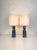 1970s Blue Ceramic Table Lamps by Nils Thorsson for Fog & Morup, 1960s, Set of 2 For Sale - Image 5 of 12