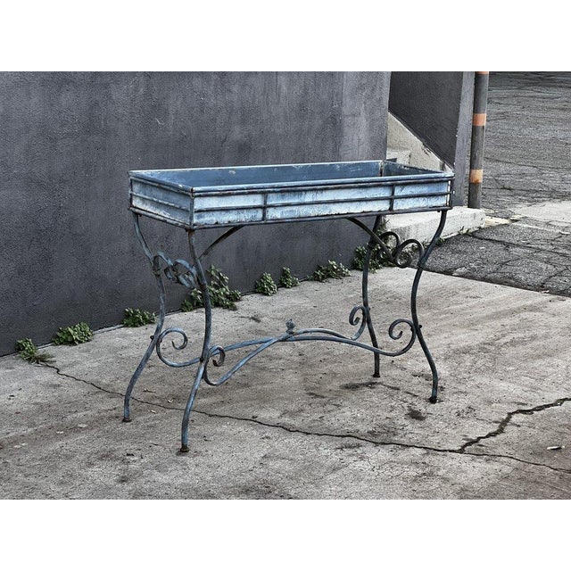 Vintage 1990s Arras Style Tall Weathered Metal Plant Stand For Sale - Image 11 of 11