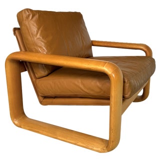 Brutalist Hombre Leather Lounge Chair by Burkhard Vogtherr for Rosenthal Studio-Line, Germany, 1970s For Sale