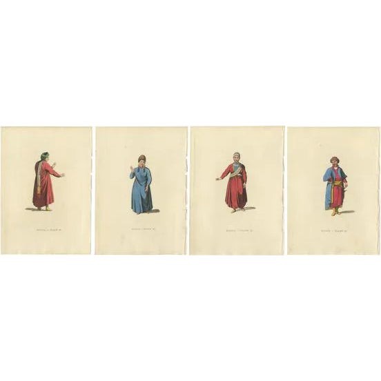 W. Alexander, Representations of Slavic Dress and Manners, 1814, Prints, Set of 4 For Sale