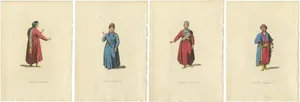 W. Alexander, Representations of Slavic Dress and Manners, 1814, Prints, Set of 4