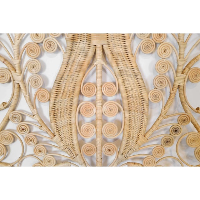 Natural Wicker Palm Headboard Twin For Sale - Image 4 of 5