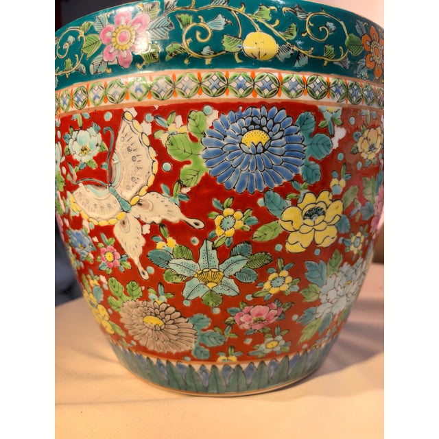 Early 21st Century Pair of Japanese Porcelain Planters For Sale - Image 5 of 5