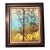 1976 Mid-Century Modern Morris Katz Original Impasto Bird Landscape Painting For Sale