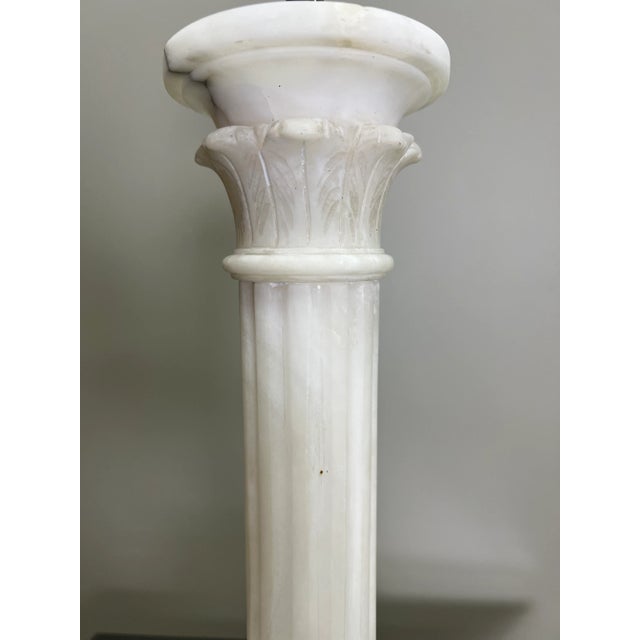 1930s 1930s Corinthian Alabaster Columns - Set of 2 For Sale - Image 5 of 6