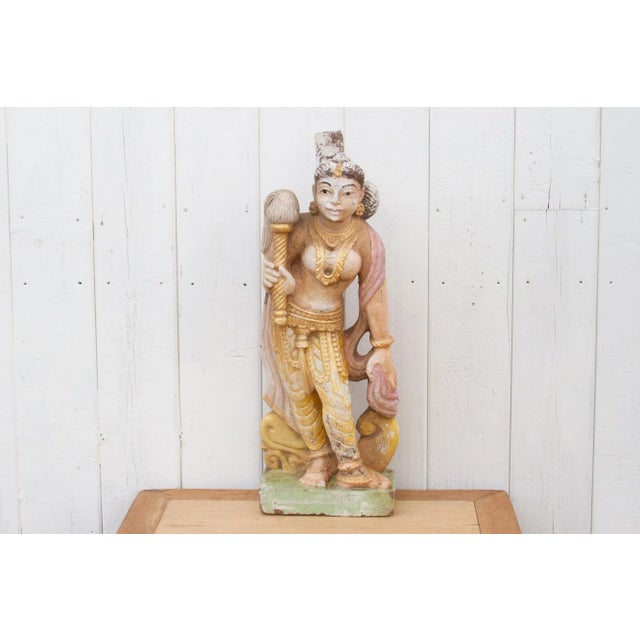 Indian Antique Indian Stone Garden Statue For Sale - Image 3 of 8
