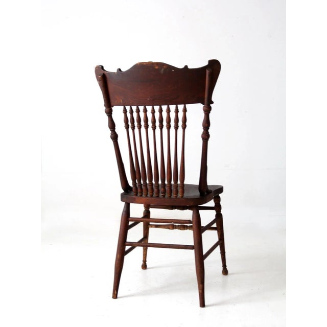 Antique Press Back Side Chair For Sale - Image 11 of 13
