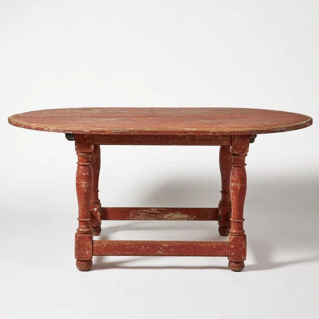 Brown Swedish Baroque Farmhouse Table, 1760s For Sale - Image 8 of 8