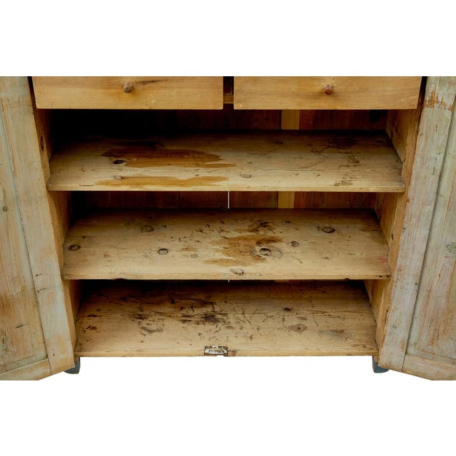 Antique Scandinavian Rustic Painted Cabinet, 1830 For Sale - Image 9 of 10
