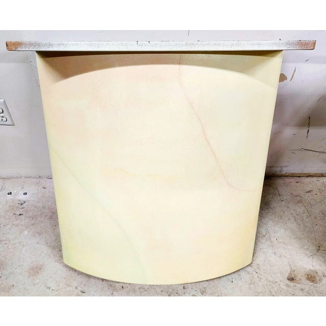 1980s Goatskin Dining Table Karl Springer Style Lacquered 1980s With Leaf For Sale - Image 5 of 12