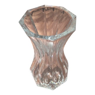 1980s Baccarat Fluted Flower Vase For Sale