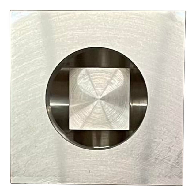 1997 Wall-Mounted Precision Aluminum Cube Sculpture For Sale
