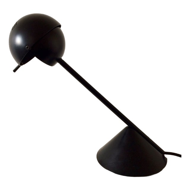 Metal Desk Lamp with Adjustable Sphere Lampshade, 1980s For Sale