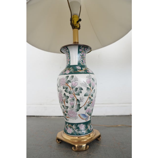 Vintage Floral Porcelain Table Lamps (Set of 2) For Sale - Image 11 of 12