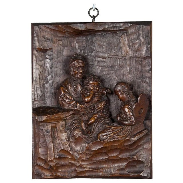 Wood 19th Century Relief Woodcarving by Hermann Steiner Meran For Sale - Image 7 of 7